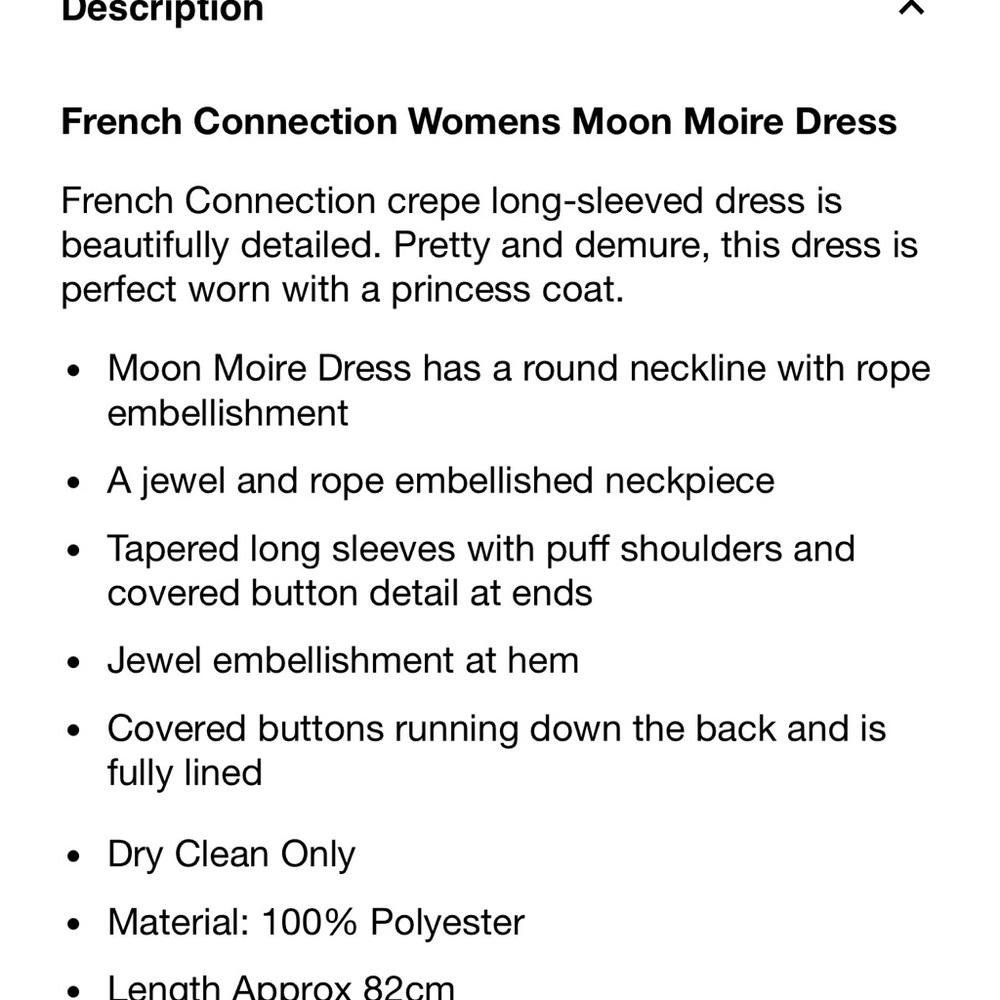 French Connection Women's Moon Moire Cocktail Mini Dress Size 6 - Picture 11 of 17